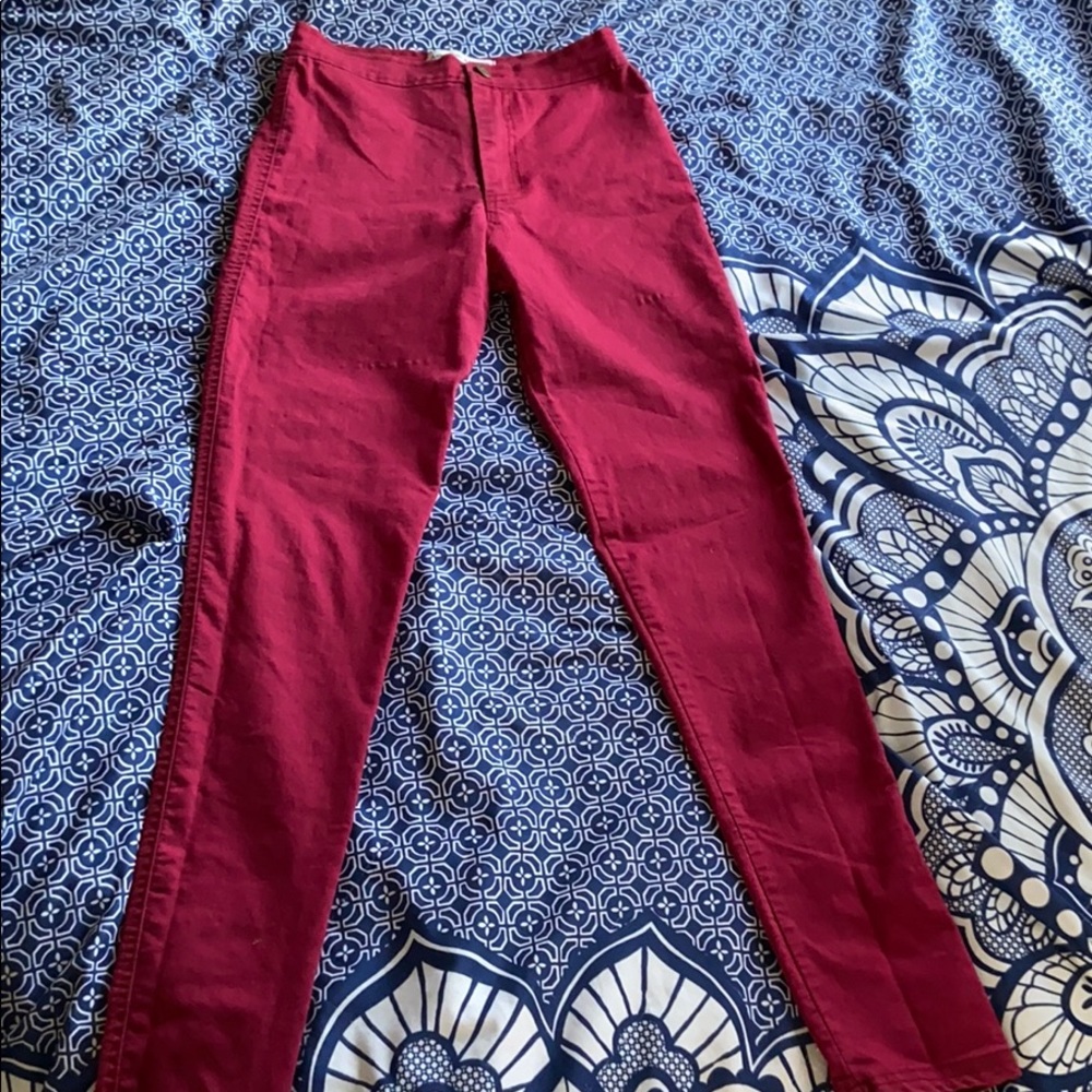 American Apparel High Waisted Maroon Pants